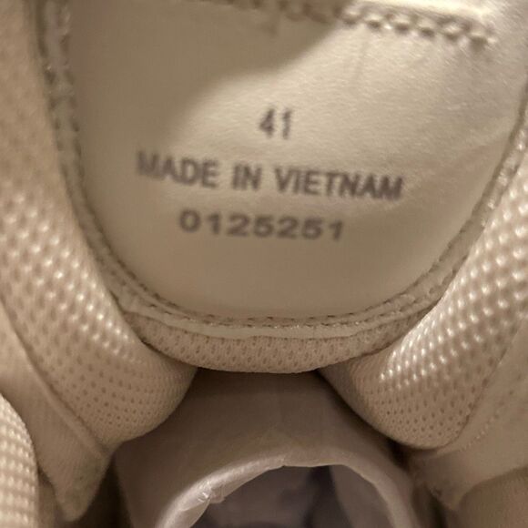 Chloe Women’s Size 41 Kick Leather & Mesh High Top Sneaker Cloudy Cream NEW - Picture 12 of 16